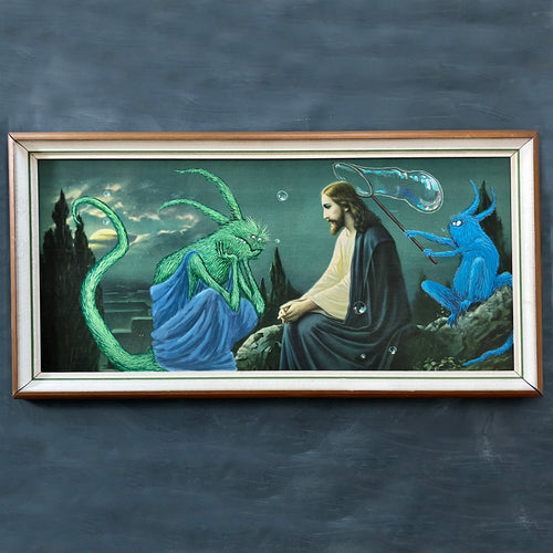 Tavla ”Jesus bubblor”