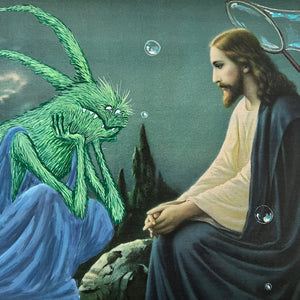 Tavla ”Jesus bubblor”