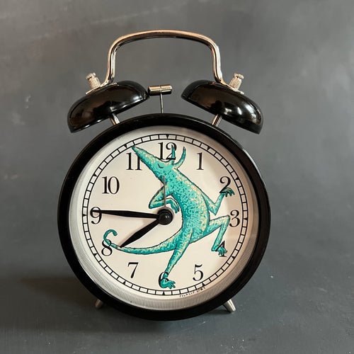 Väckarklocka lilla grön