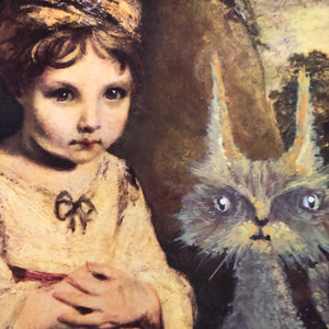 Print "The girl with cat"