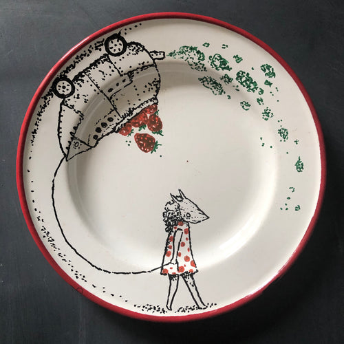 3 enamel plates # 104- # 106