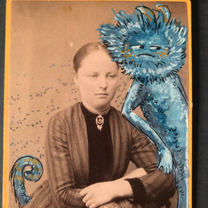 Vintage portrait card "Combed"