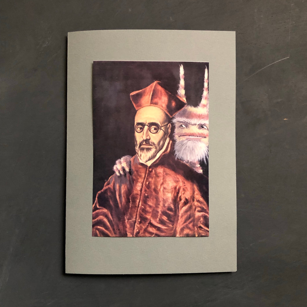 ”Kardinal-inquisitorn” Dubbelvikt kort med kuvert